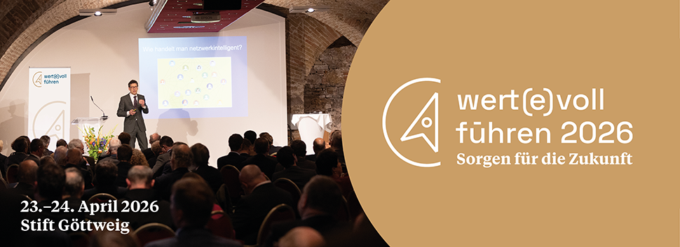 Führungskräftekongress wert(e)vollführen 2026 | 23.-24. April 2026 | Stift Göttweig (Logo)